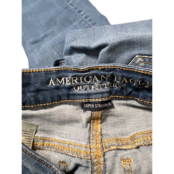 American Eagle Outfitters Super Stretch X Jegging Jeans Size 00 Light Distressin - Picture 5 of 6